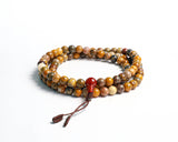 108 Beads River Stone Hand Knotted Mala Prayer Bead Mala