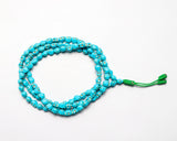 108 Beads Turquoise Stone Hand Knotted Mala Prayer Bead Mala
