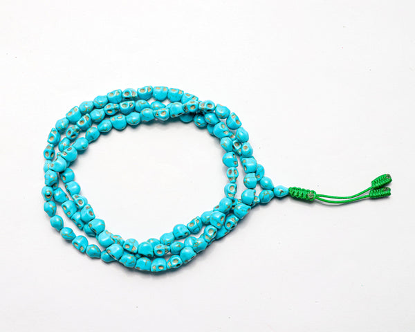 108 Beads Turquoise Stone Hand Knotted Mala Prayer Bead Mala