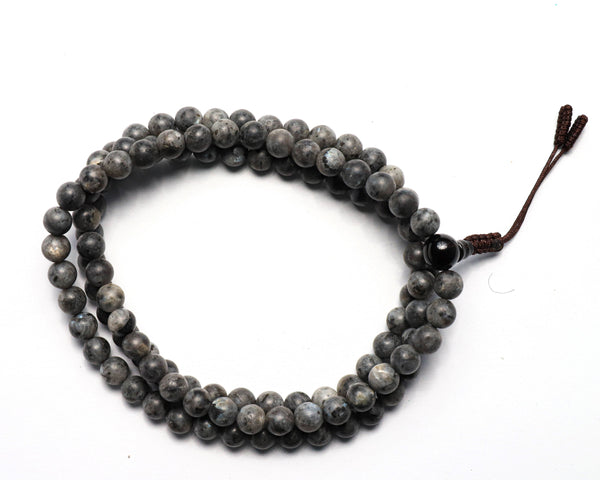 108 Beads Shungite Stone Hand Knotted Protection Mala Prayer Bead Mala