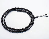108 Beads Black Onyx Stone Hand Knotted Mala Prayer Bead Mala