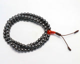 108 Beads Hematite Stone Hand Knotted Meditation Japa Prayer Bead Mala