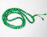 108 Beads Green Jade Stone Hand Knotted Mala Yoga Prayer Bead Mala