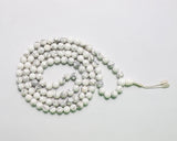 108 Beads Matte Howlite Stone Hand Knotted Mala Prayer Bead Mala