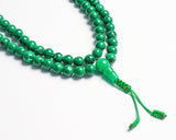 108 Beads Malachite Stone Hand Knotted Mala Prayer Bead Mala