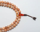 108 Beads Sun Stone Hand Knotted Meditation Japa Prayer Bead Mala