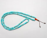 108 Beads Turquoise Stone Hand Knotted Mala Prayer Bead Mala