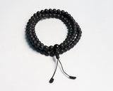 108 Beads Matte Black Onyx Hand Knotted Mala Prayer Bead Mala