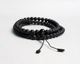 108 Beads Matte Black Onyx Hand Knotted Mala Prayer Bead Mala