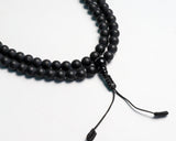 108 Beads Matte Black Onyx Hand Knotted Mala Prayer Bead Mala
