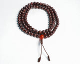 108 Beads Garnet Stone Hand Knotted Mala Prayer Bead Mala