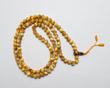 108 Beads Yellow Tiger Eye Stone Hand Knotted Mala Prayer Bead Mala