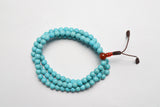 108 Beads Turquoise Stone Hand Knotted Mala Prayer Bead Mala