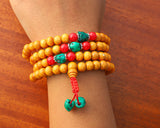 108 Beads Natural Wood Hand Knotted Meditation Japa Prayer Bead Mala