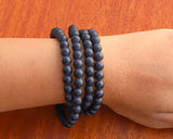 108 Beads Matte Black Onyx Hand Knotted Mala Prayer Bead Mala