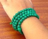 108 Beads Malachite Stone Hand Knotted Mala Prayer Bead Mala