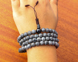 108 Beads Shungite Stone Hand Knotted Protection Mala Prayer Bead Mala