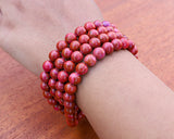108 Beads Red Jasper Stone Hand Knotted Mala Prayer Bead Mala