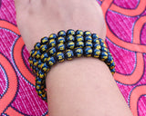 Tibetan Mantra Carved Black Onyx Stone Hand Knotted Mala Prayer Bead Mala