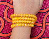 Honey Calcite Stone Hand Knotted Meditation Japa Prayer Bead Mala