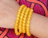 Honey Calcite Stone Hand Knotted Meditation Japa Prayer Bead Mala