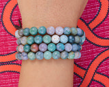 108 Beads Matte Blood Stone Hand Knotted Mala Prayer Bead Mala