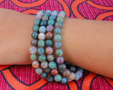 108 Beads Matte Blood Stone Hand Knotted Mala Prayer Bead Mala