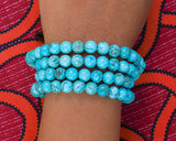 108 Beads Turquoise Stone Hand Knotted Mala Prayer Bead Mala