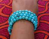 108 Beads Turquoise Stone Hand Knotted Mala Prayer Bead Mala