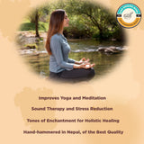 Buddha Face Engrave Golden Mantra Singing Bowl