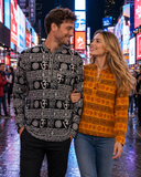 Nepal Fashion Om Print Yoga Kurta, Prayer Shirt - Top 100% Cotton Hippie Shirt for Men & Women
