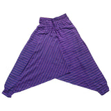 Purple Striped Aladdin Harem Trouser for Yoga / Meditation for Men and Women