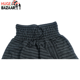 Black and Grey Striped Aladdin Harem Trouser for Yoga / Meditation for Men and Women