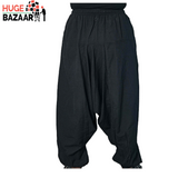 Black Aladdin Harem Yoga / Meditation Trouser for Men and Women