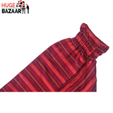 Red Striped Aladdin Harem Yoga / Meditation Trouser for Men and Women