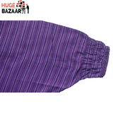 Purple Striped Aladdin Harem Trouser for Yoga / Meditation for Men and Women