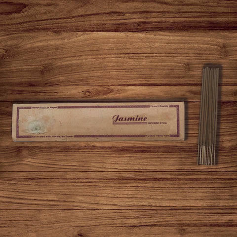 Natural Handmade Jasmine Incense Stick Decorated with Himalayan Flower Export Quality - 15 Sticks
