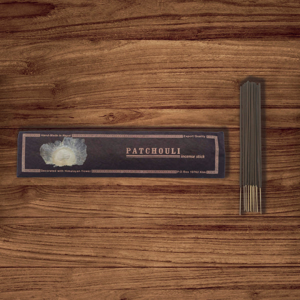 Natural Handmade Patchouli Natural Incense Stick Decorated with Himalayan Flower -15 Sticks