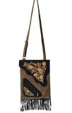 Suede Leather Hand Embroidery Bag