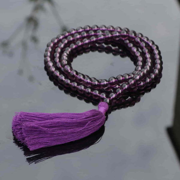 Amethyst Stone Prayer Mala With Tassel