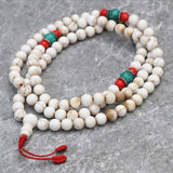 Antique Turquoise & Conch shell Japa Mala