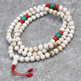 Antique Turquoise & Conch shell Japa Mala