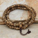 Carved Yak Bone Japa Mala