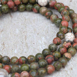 Unakite Stone Japa Mala