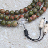 Unakite Stone Japa Mala